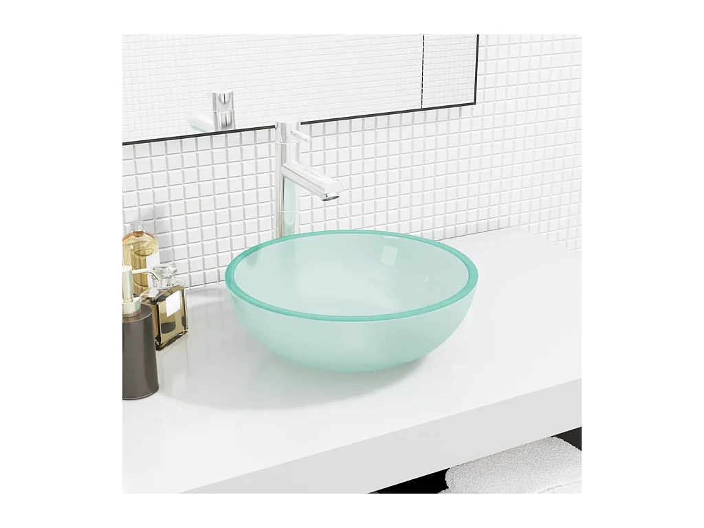 Vasque Verre trempé 35x12 cm Dépoli WVGQ6525
