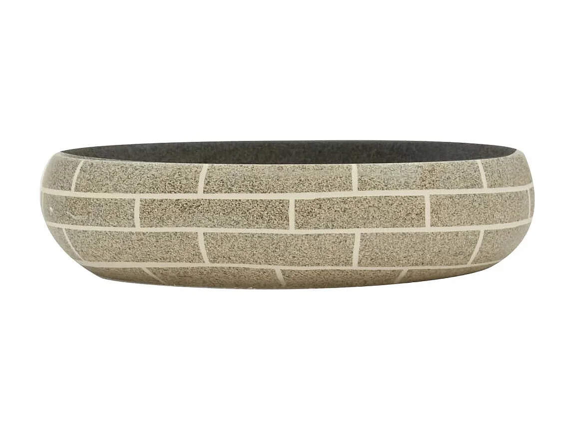 Lavatório de bancada oval 59x40x15 cm cerâmica multicor PT498431