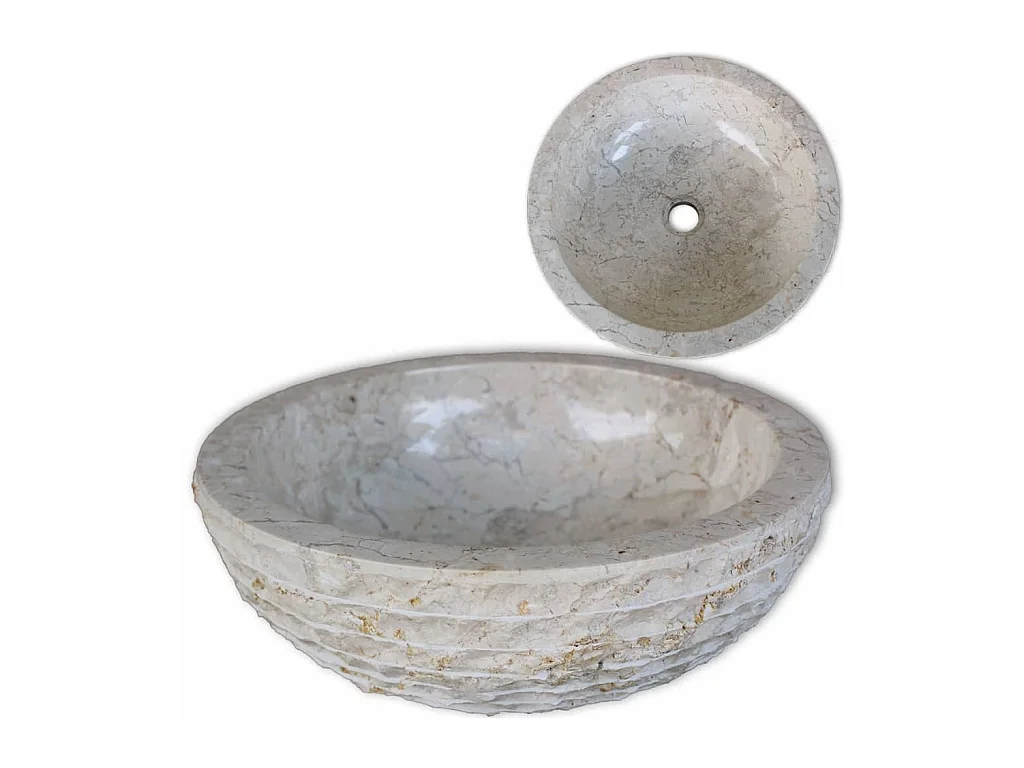 Vasque Marbre 40 cm Crème WVGQ4016