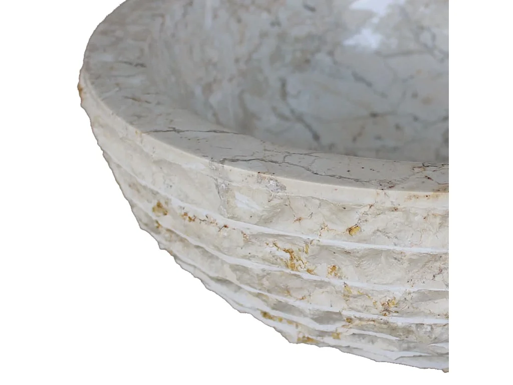 Lavabo de mármol 40 cm color crema ES66474