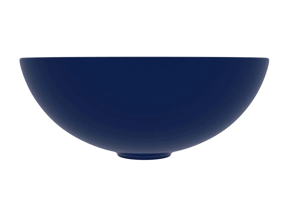 Vasque de salle de bain Céramique Bleu foncé Rond WVGQ6405