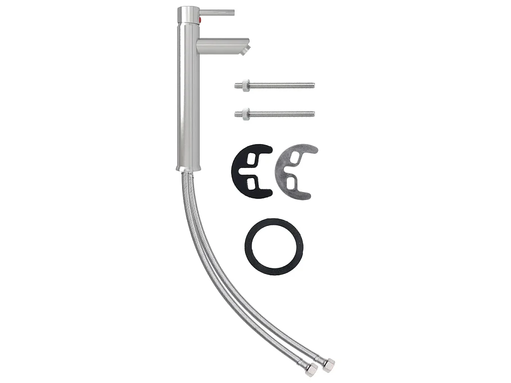 Vasque de bain avec robinet et drain à poussoir Verre trempé WVGQ6627