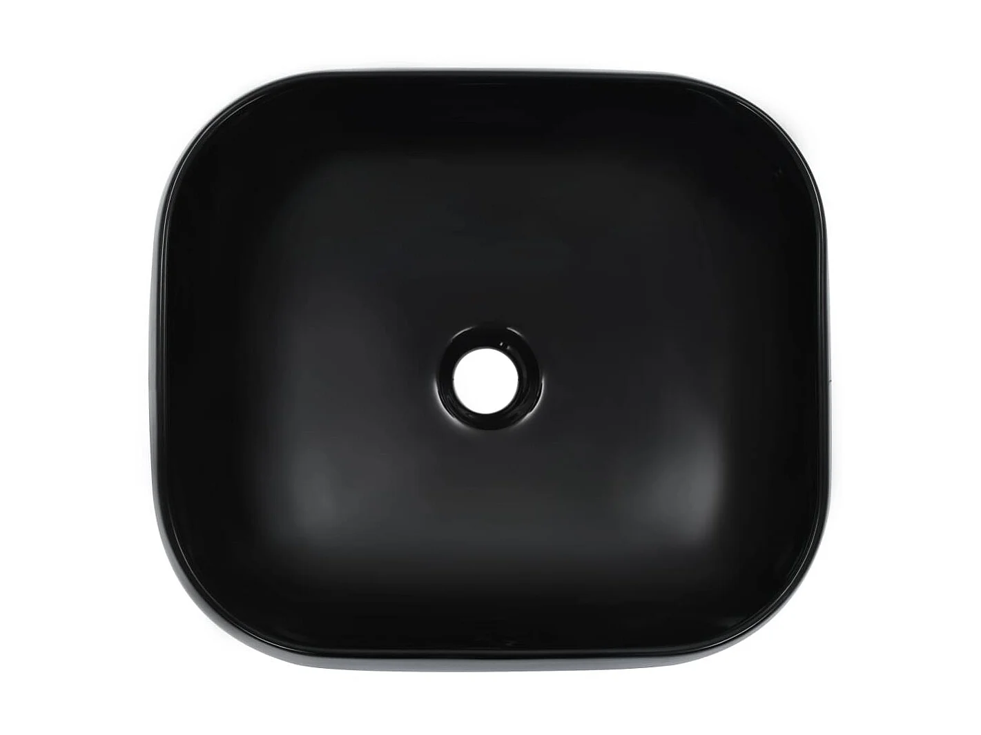 Lavatório 44,5x39,5x14,5 cm cerâmica preto PT118035