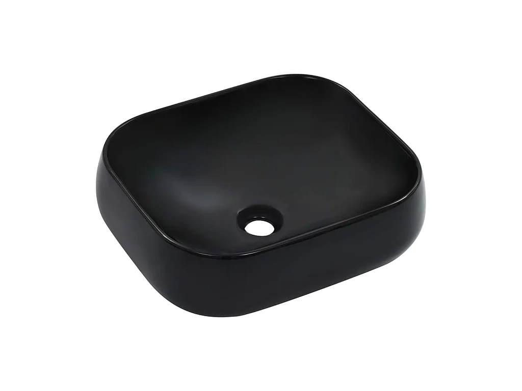 Vasque 44,5 x 39,5 x 14,5 cm Céramique Noir WVGQ5170
