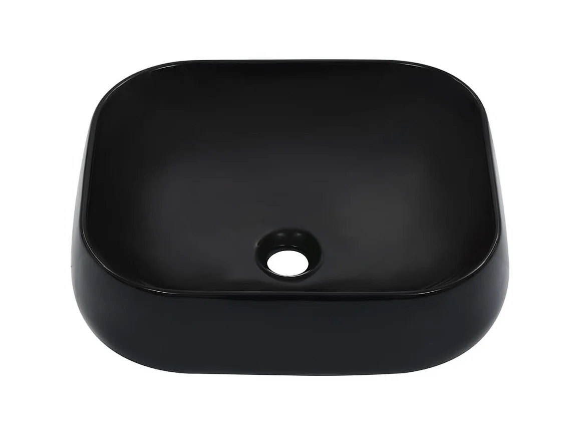 Lavabo 44,5x39,5x14,5 cm cerámica negro ES66556