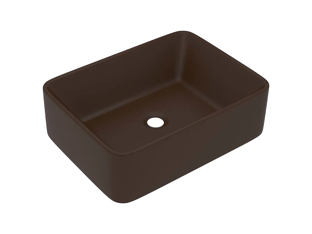 Lavabo de lujo cerámica marrón oscuro mate 41x30x12 cm ES66339