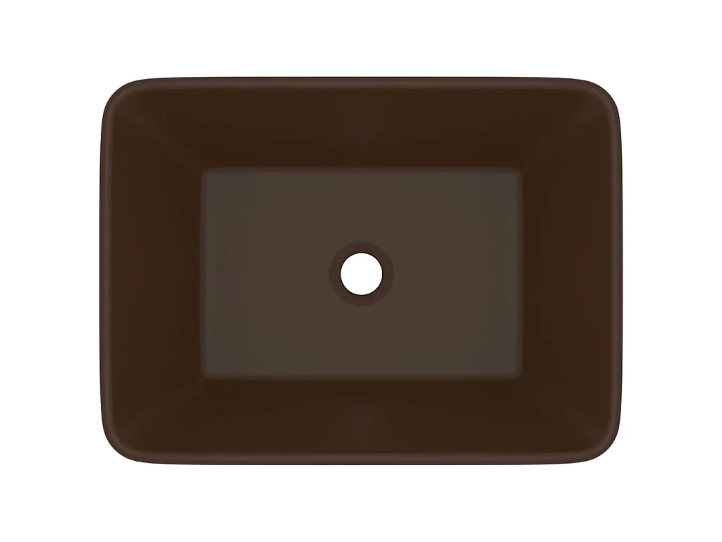 Vasque de luxe Marron foncé mat 41x30x12 cm Céramique WVGQ5545