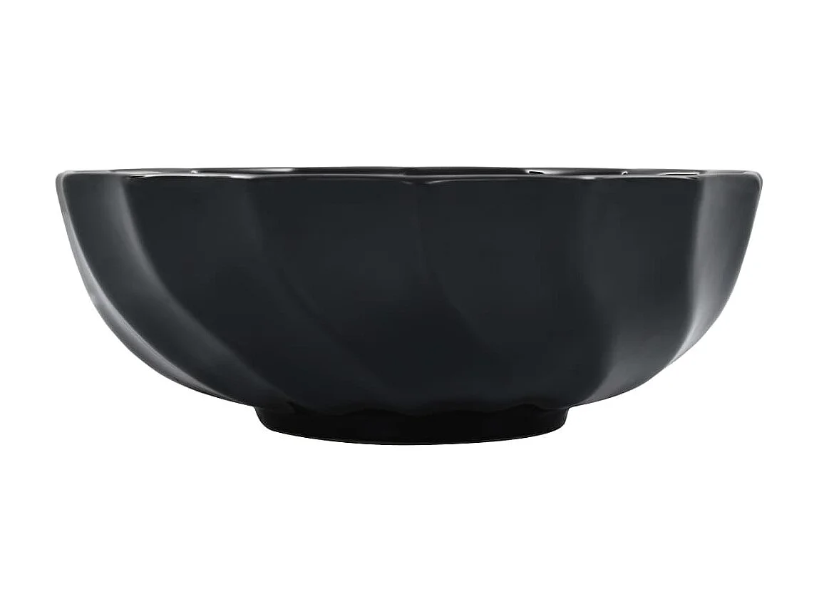 Lavatório 46x17 cm cerâmica preto PT663404