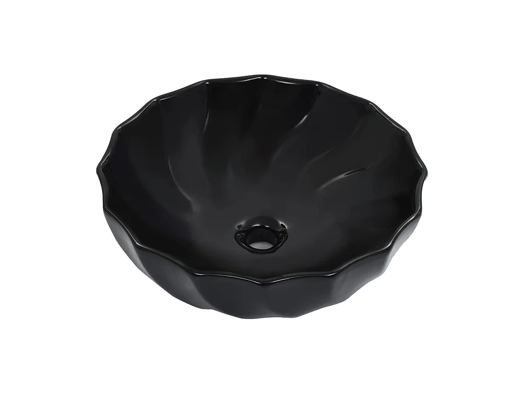 Lavabo 46x17 cm cerámica negro ES66294