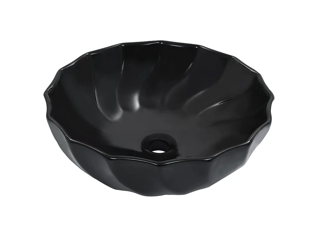 Lavabo 46x17 cm cerámica negro ES66294