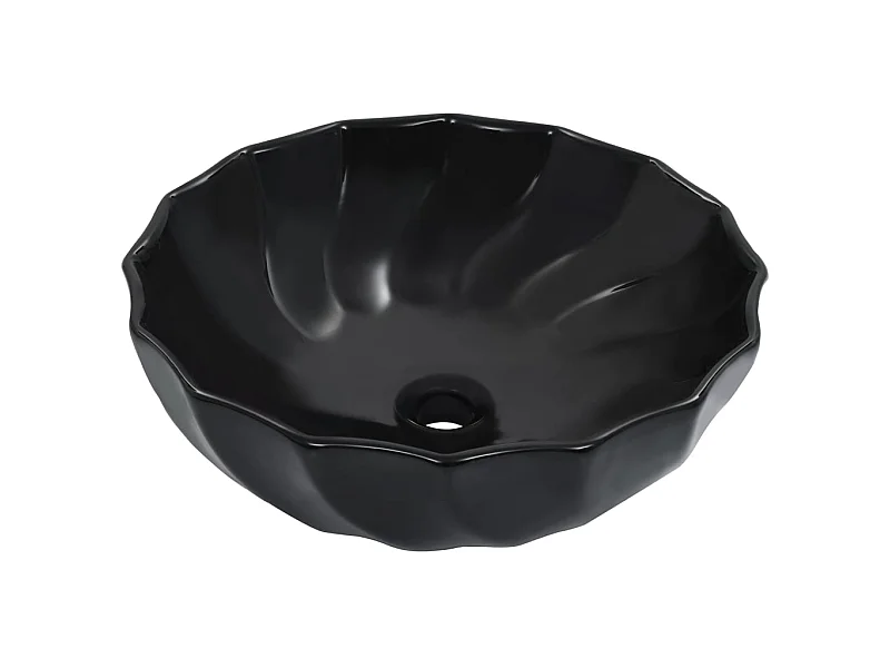 Lavabo 46x17 cm cerámica negro ES66294