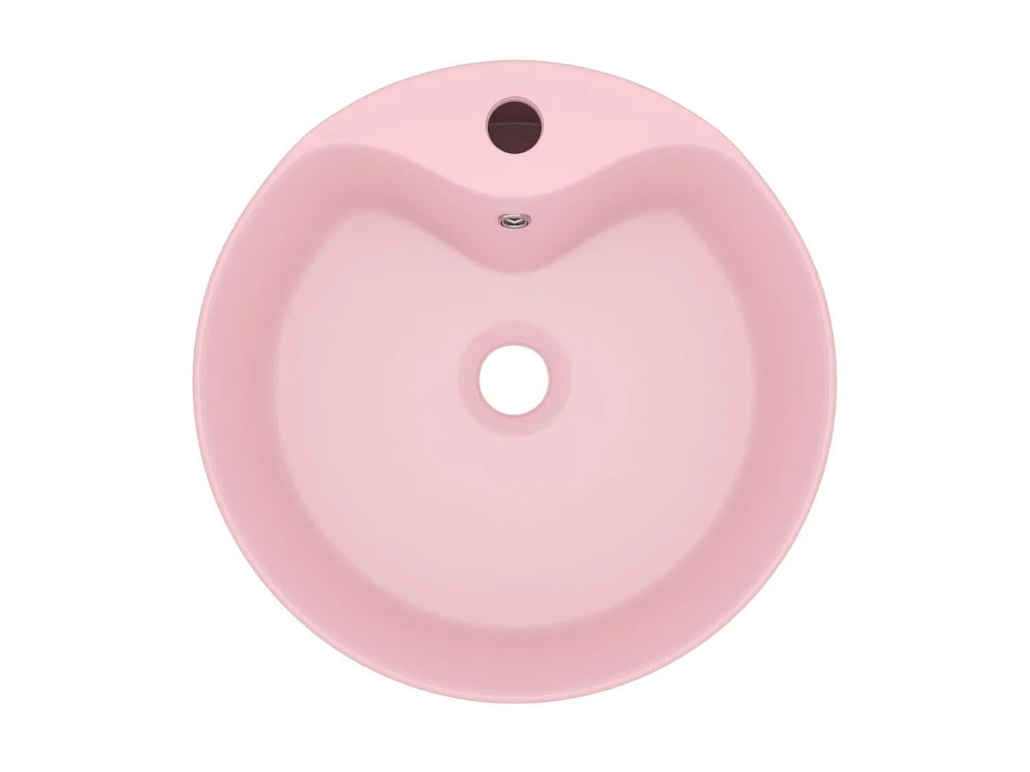 Lavabo lujo con rebosadero cerámica rosa mate 36x13 cm ES66340