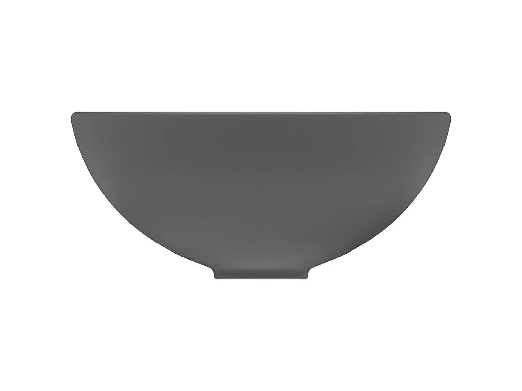 Vasque rond de luxe de salle Gris foncé mat 32,5x14cm Céramique WVGQ5455