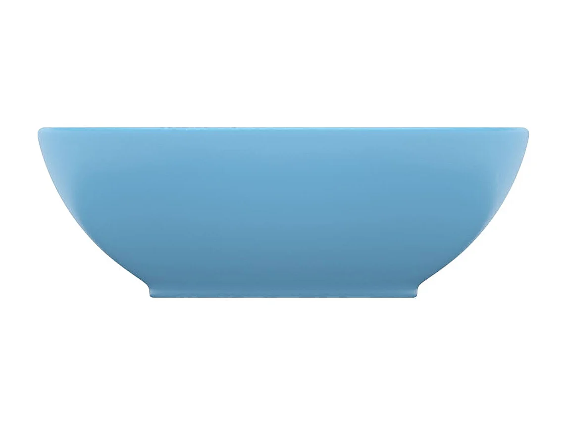 Vasque ovale de luxe Bleu clair mat 40x33 cm Céramique WVGQ2573