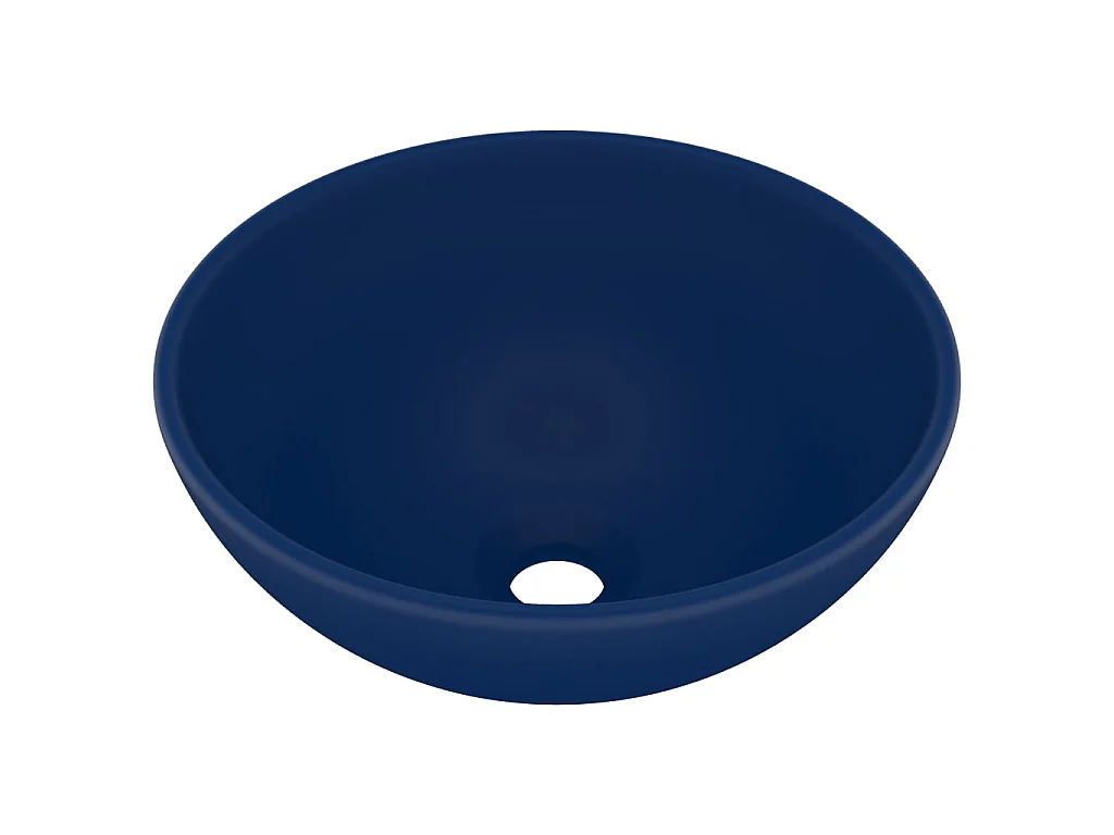 Vasque rond de luxe de salle Bleu foncé mat 32,5x14cm Céramique WVGQ9471
