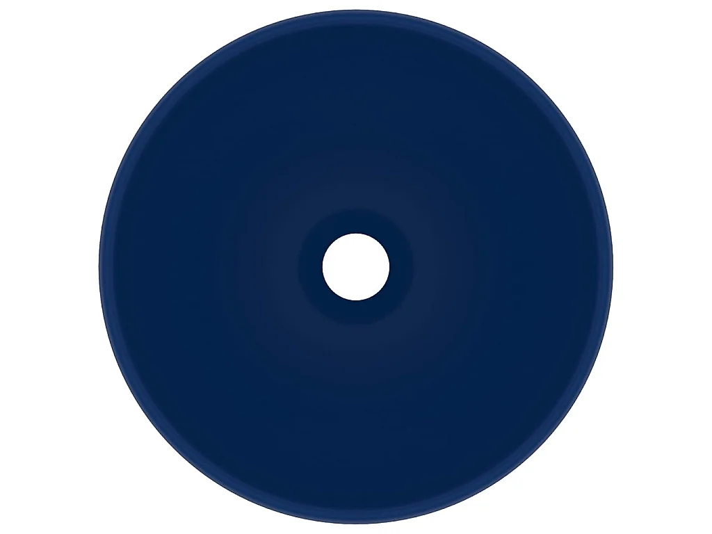 Vasque rond de luxe de salle Bleu foncé mat 32,5x14cm Céramique WVGQ9471