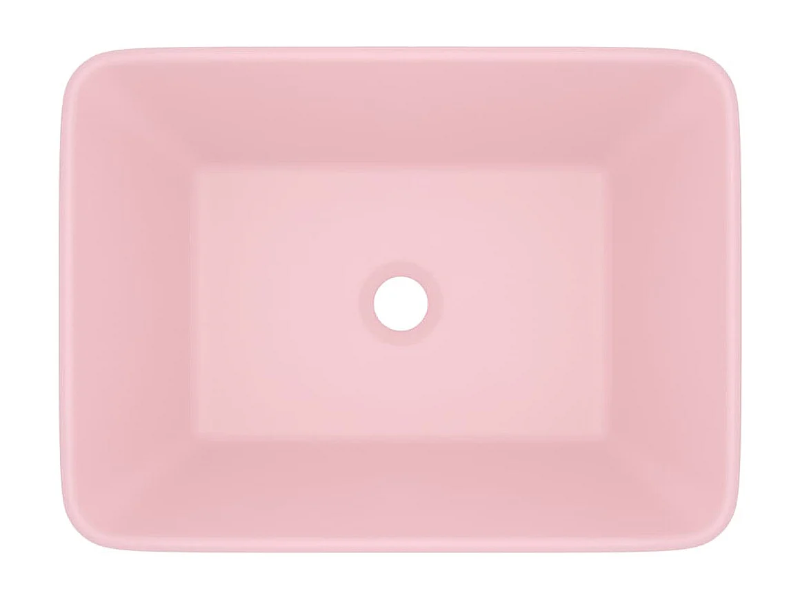 Vasque de luxe Rose mat 41x30x12 cm Céramique WVGQ6896