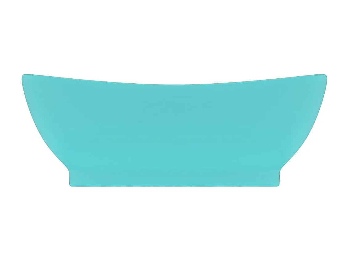 Lavatório luxuoso oval 58,5x39 cm cerâmica verde-claro mate PT599585