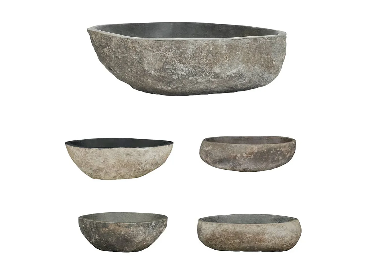 Lavatório de pedra do rio oval (45-53)x(34-41) cm PT305346