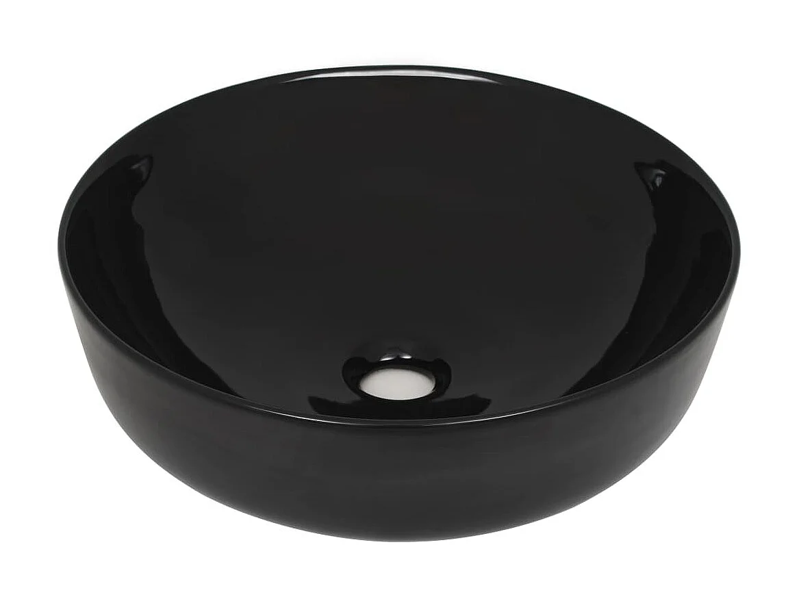 Vasque rond Céramique Noir 41,5 x 13,5 cm WVGQ9943