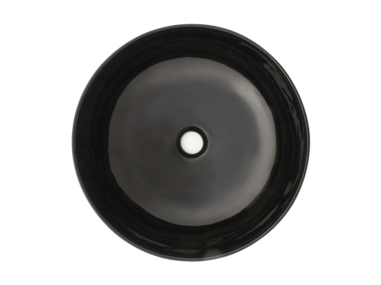 Vasque rond Céramique Noir 41,5 x 13,5 cm WVGQ9943