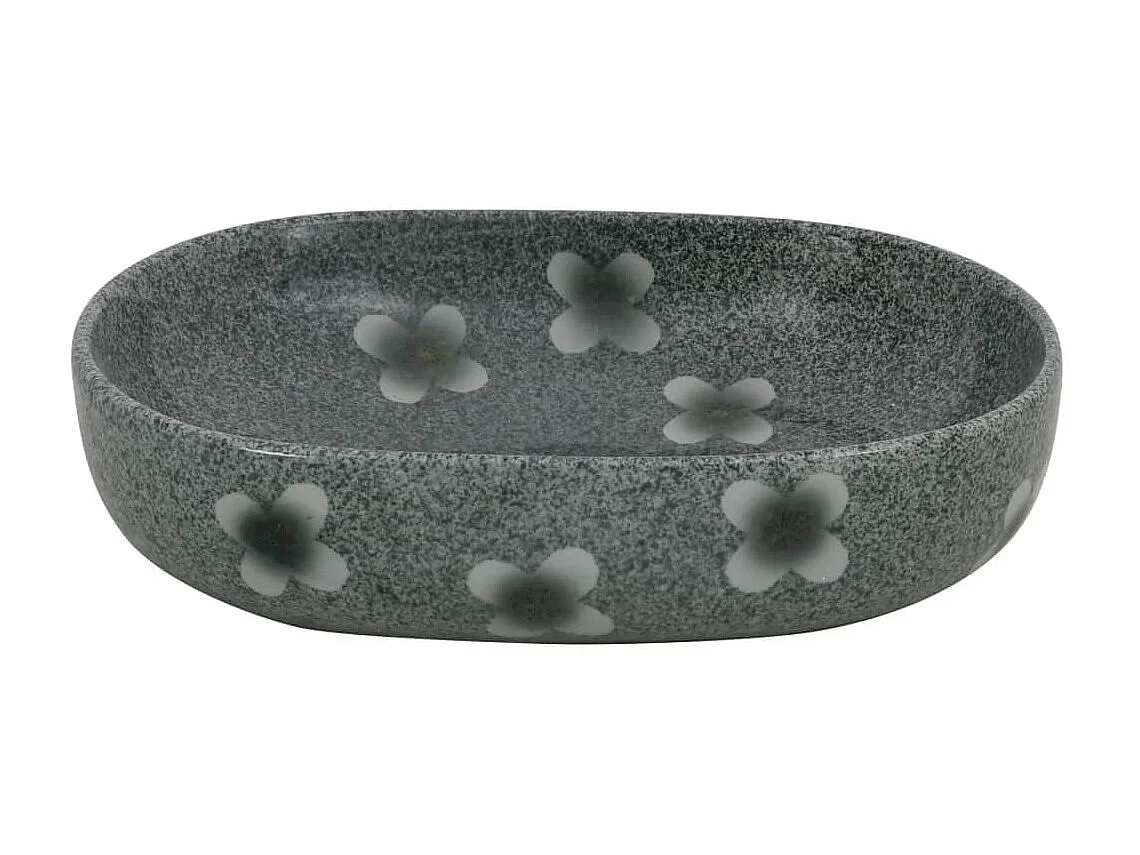 Lavabo sobre encimera ovalado cerámica azul 59x40x14 cm ES66352