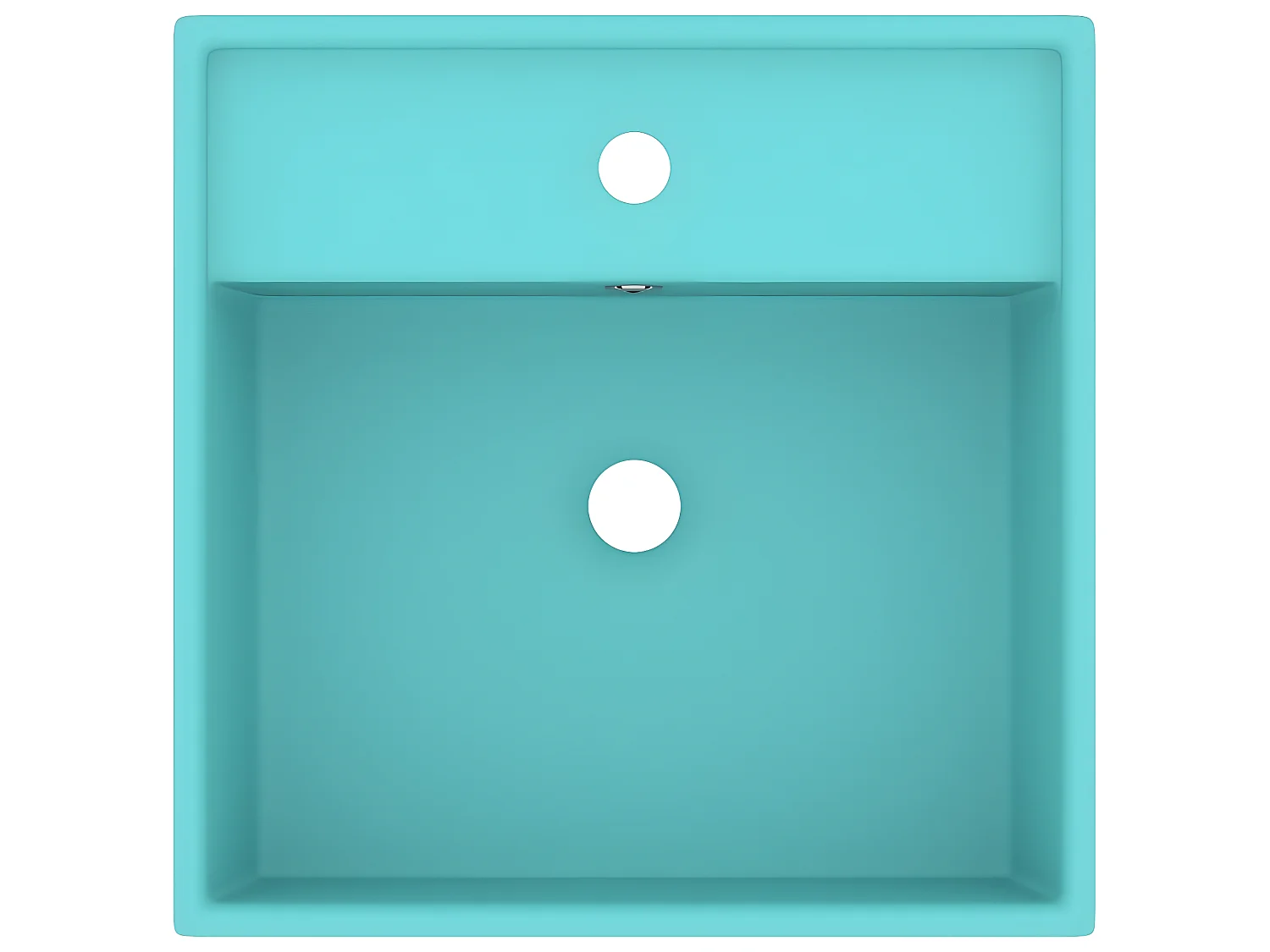 Lavatório luxuoso quadrado 41x41 cm cerâmica verde-claro mate PT522465