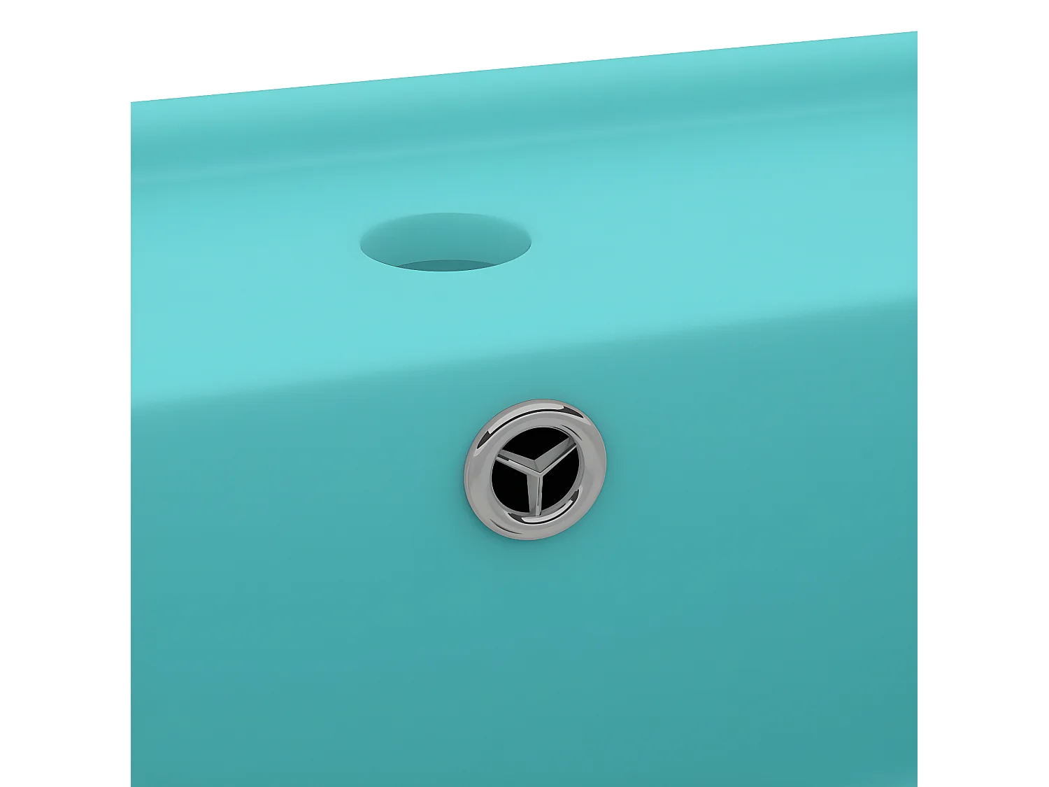 Lavatório luxuoso quadrado 41x41 cm cerâmica verde-claro mate PT522465