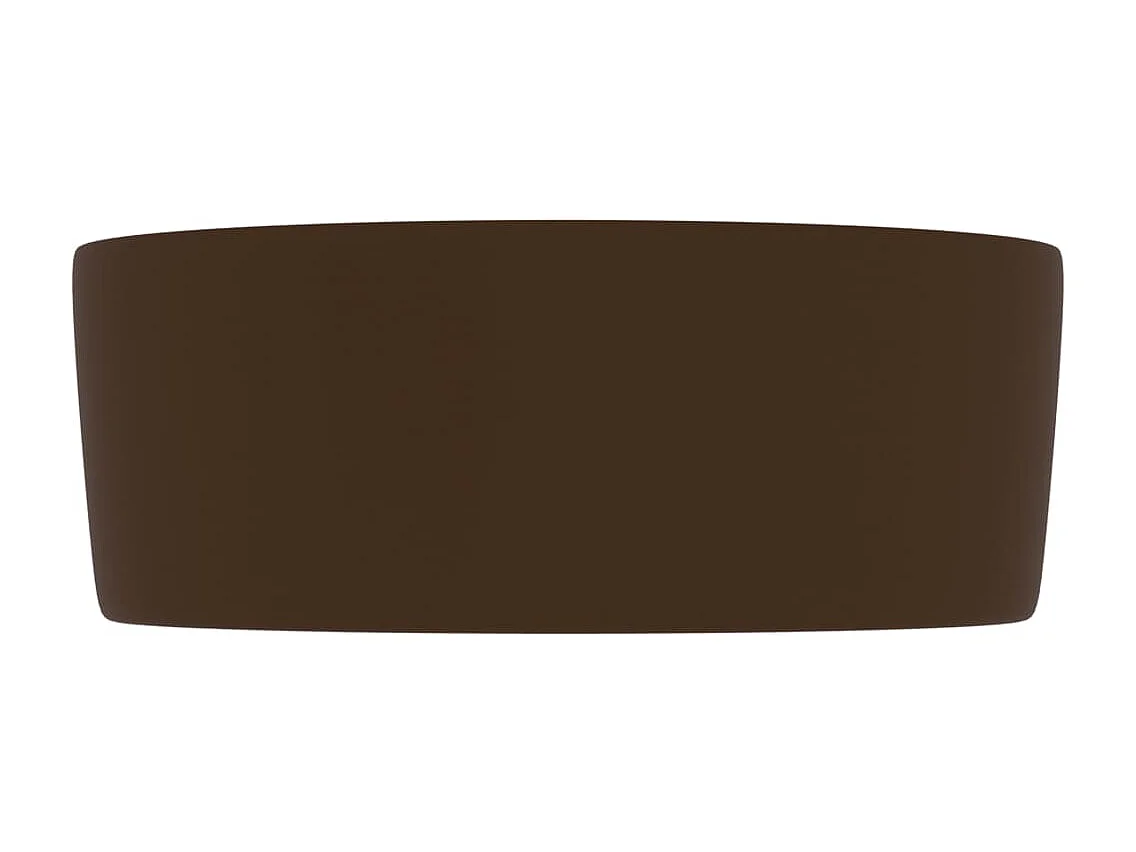 Lavatório luxuoso redondo 40x15cm cerâmica castanho-escuro mate PT160306