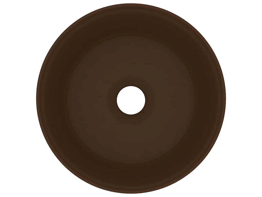 Vasque rond de luxe Marron foncé mat 40x15 cm Céramique WVGQ5285