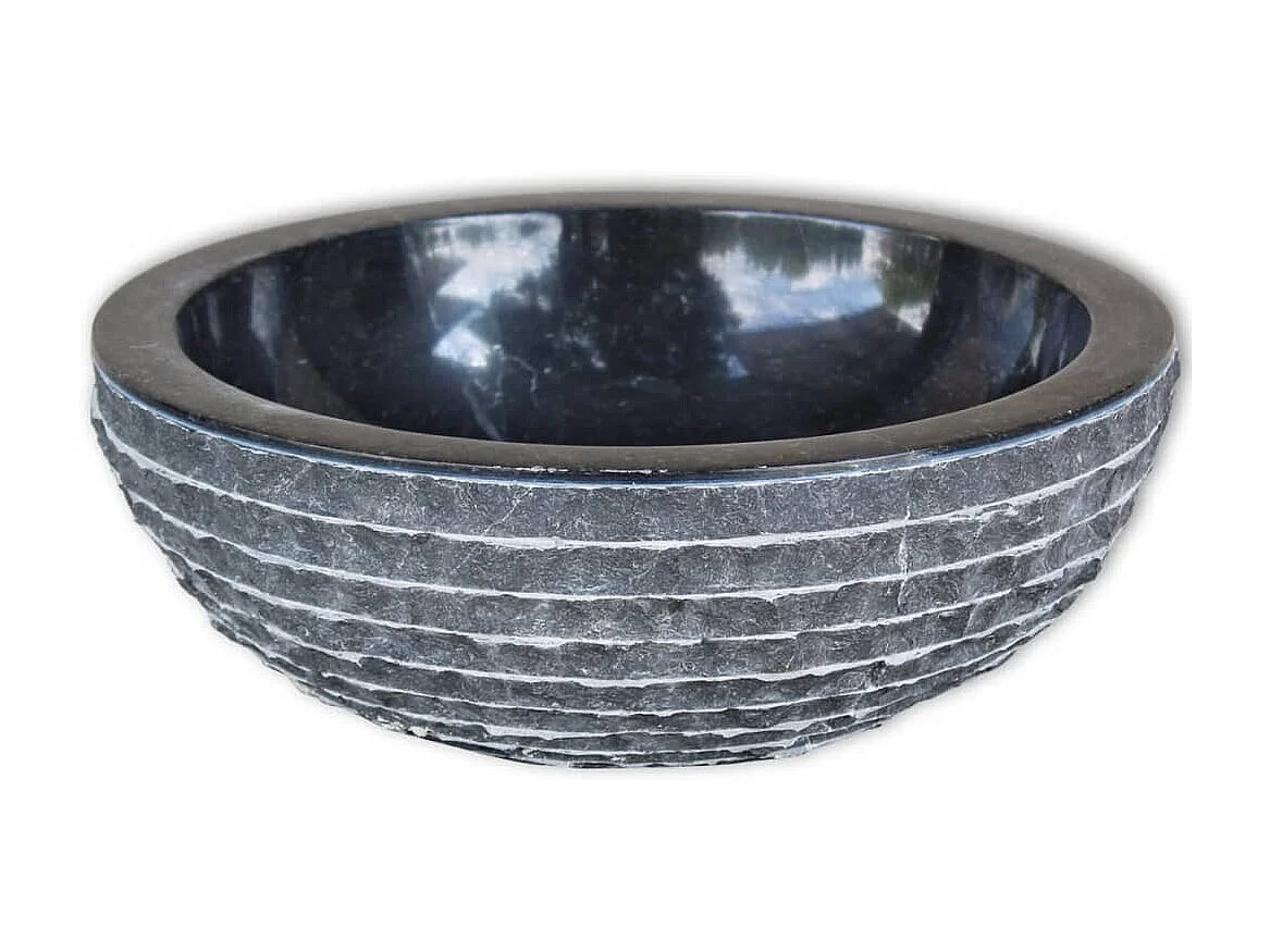 Lavatório em mármore 40 cm preto PT464986