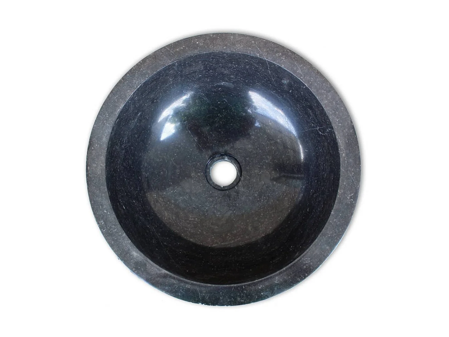 Lavatório em mármore 40 cm preto PT464986