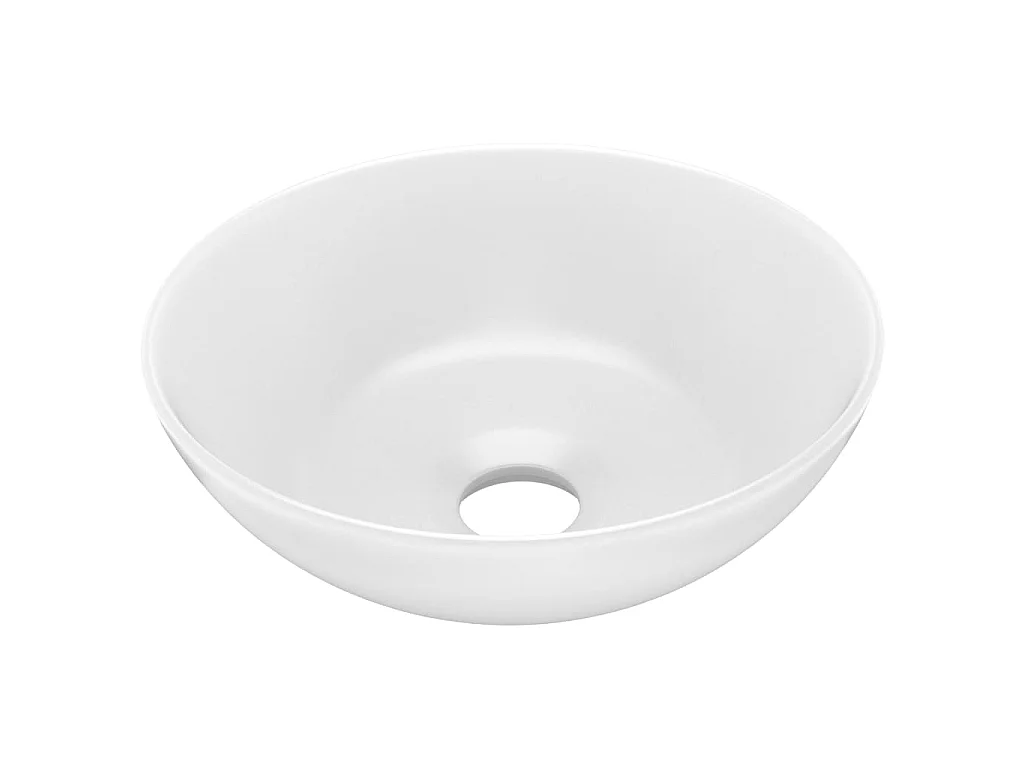 Vasque de salle de bain Céramique Blanc mat Rond WVGQ8785