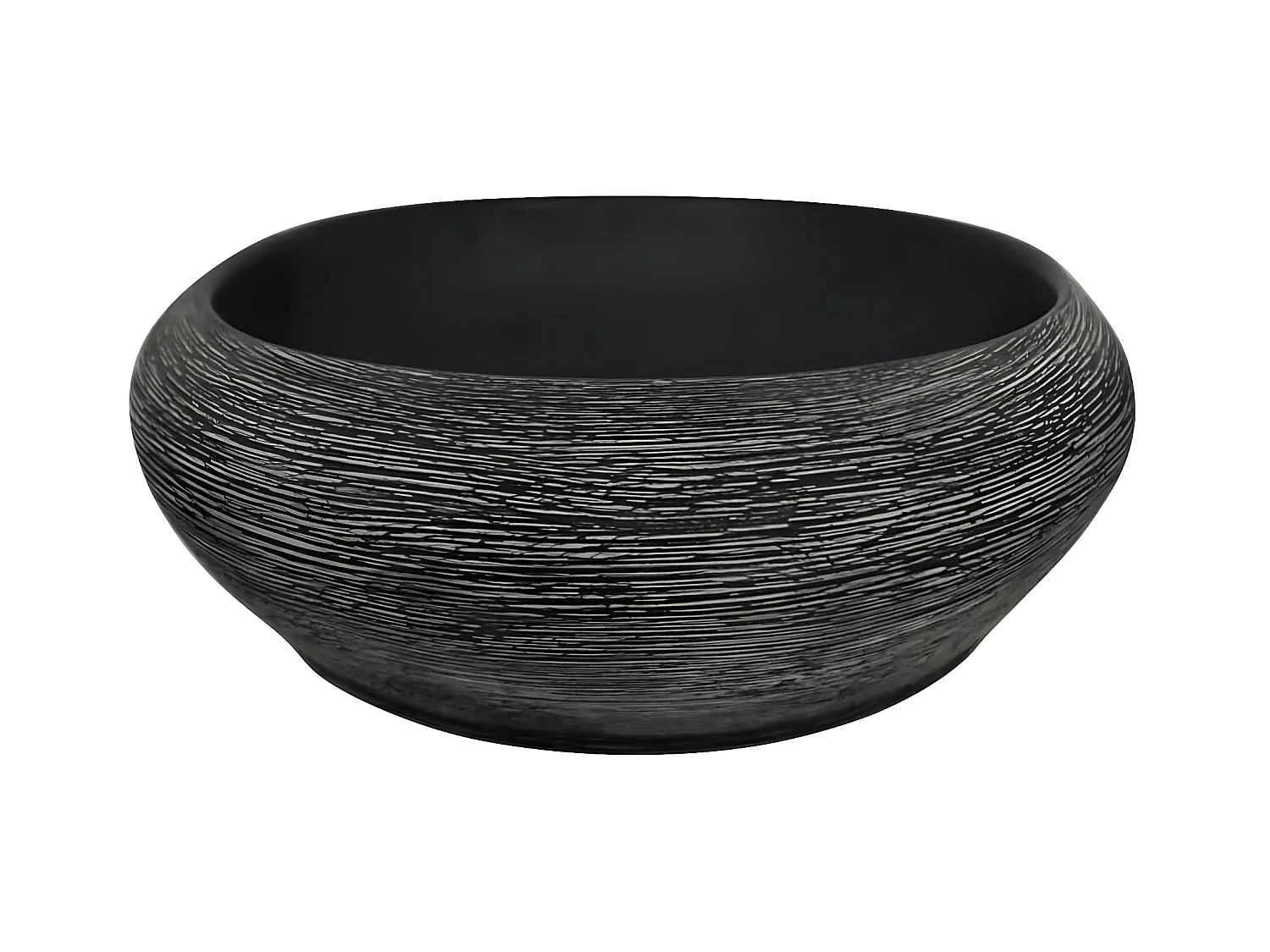 Vasque à poser gris et noir ovale 59x40x14 cm céramique WVGQ5108