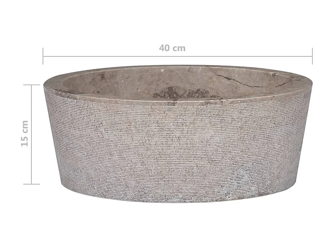 Vasque Gris Ø40x15 cm Marbre WVGQ2841