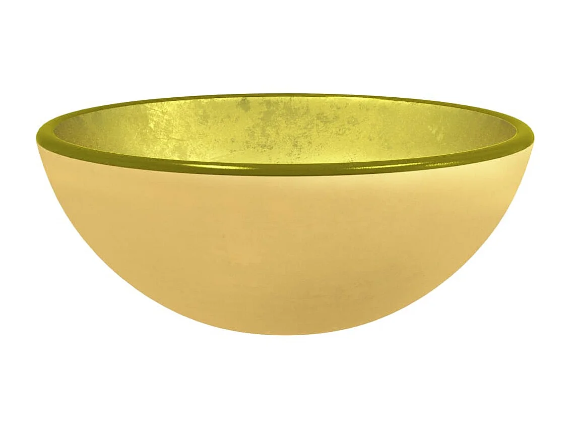 Lavabo de vidrio templado dorado 30x12 cm ES66634