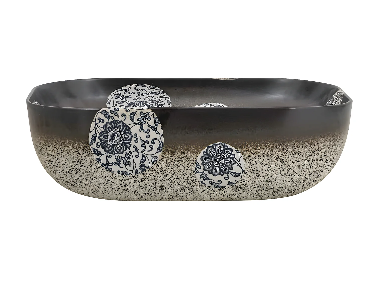 Lavabo encimera rectangular cerámica multicolor 48x37,5x13,5cm ES66249