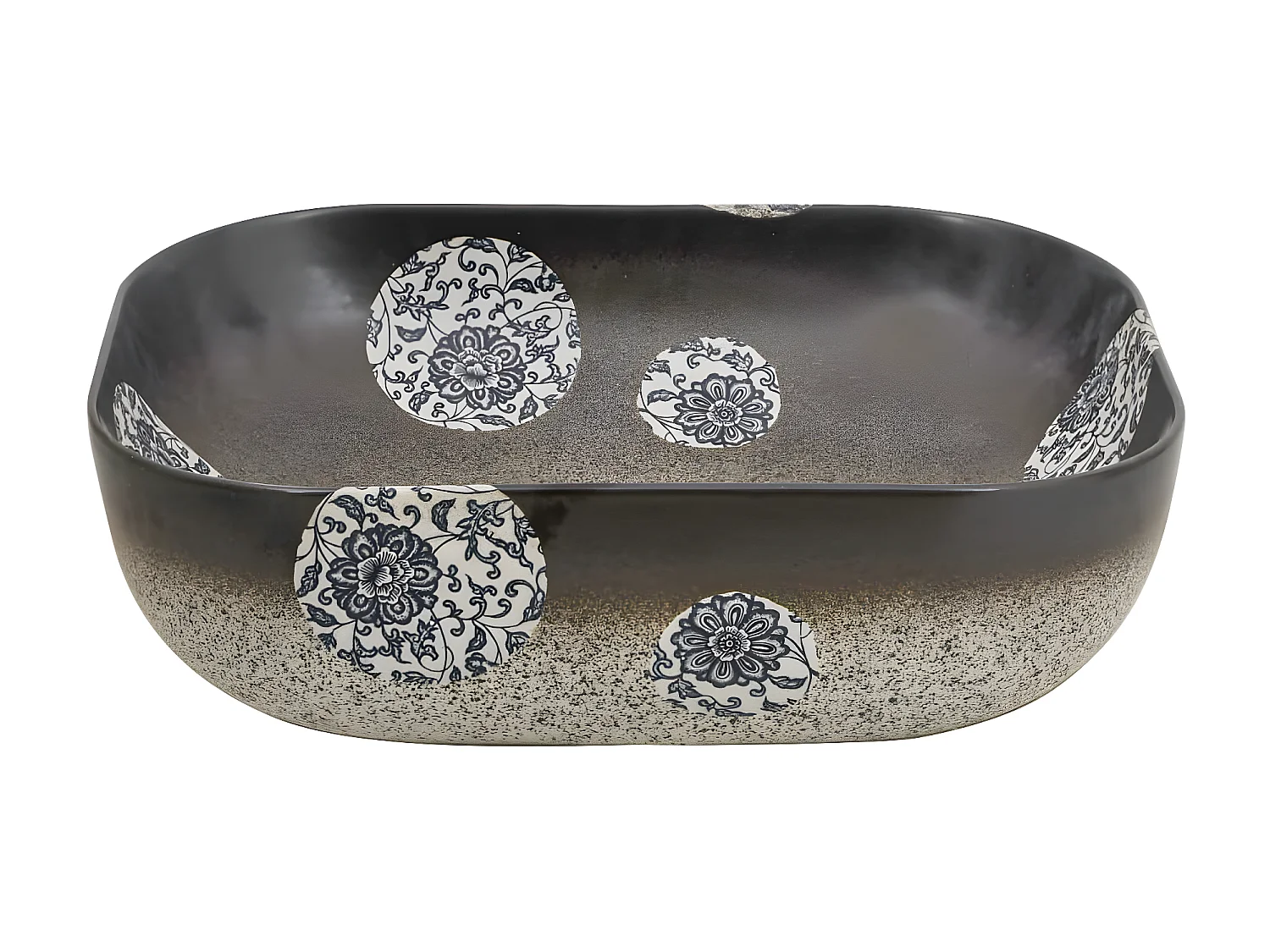 Lavabo encimera rectangular cerámica multicolor 48x37,5x13,5cm ES66249