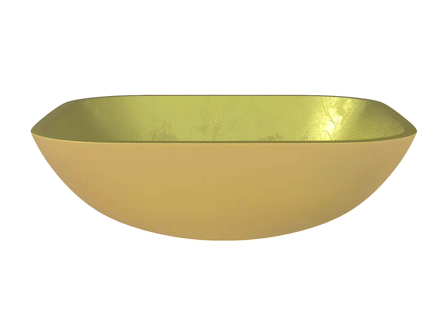 Vasque Verre 42x42x14 cm Doré WVGQ1822