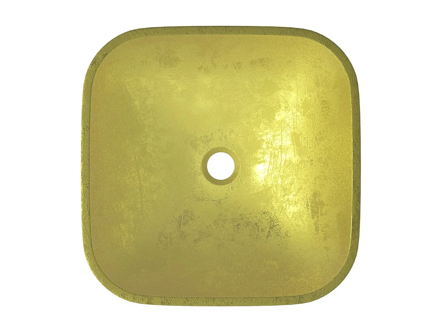 Vasque Verre 42x42x14 cm Doré WVGQ1822