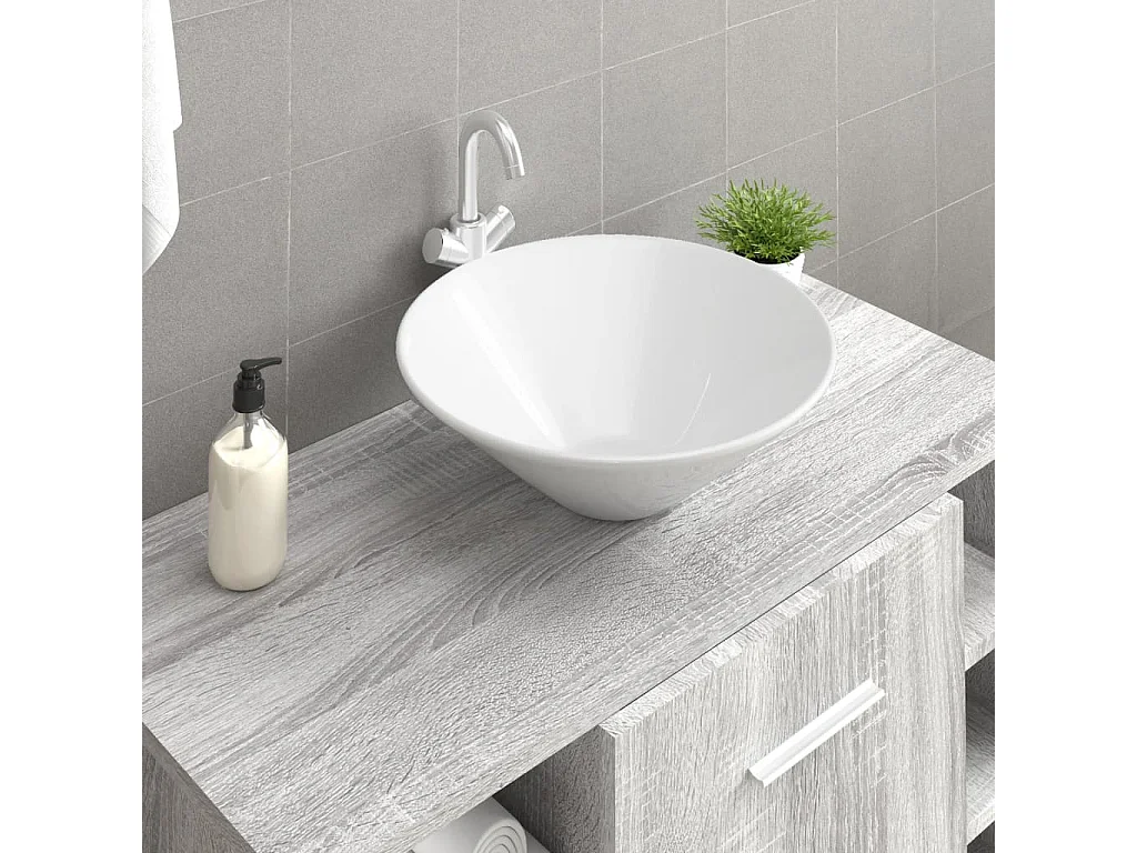 Vasques 2 pcs blanc 42x42x14 cm céramique WVGQ5896