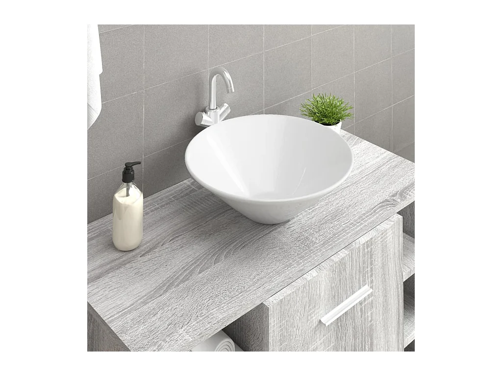 Vasques 2 pcs blanc 42x42x14 cm céramique WVGQ5896