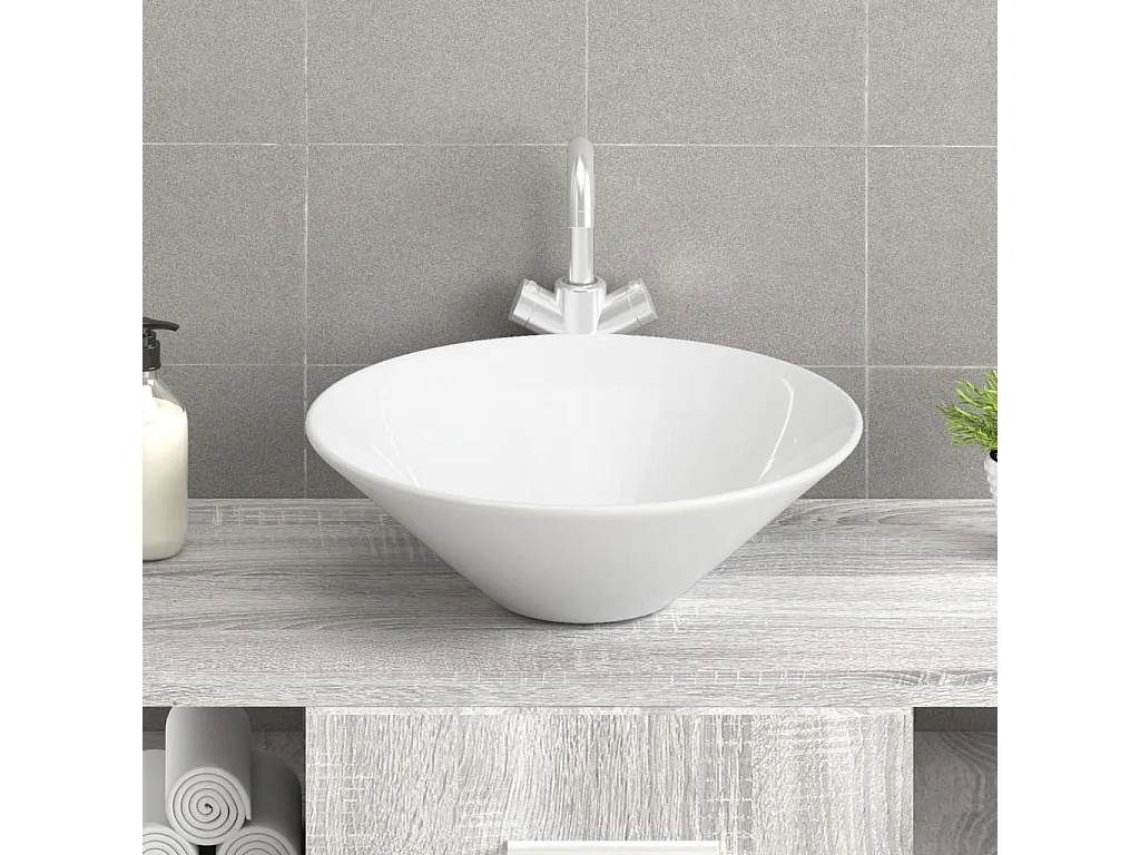 Lavatórios 2 pcs 42x42x14 cm cerâmica branco PT486655