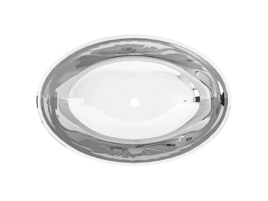 Lavabo de cerámica plateado 40x33x13,5 cm ES66565
