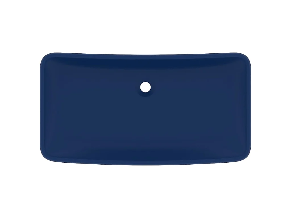 Vasque de luxe rectangulaire Bleu foncé mat 71x38 cm Céramique WVGQ1662