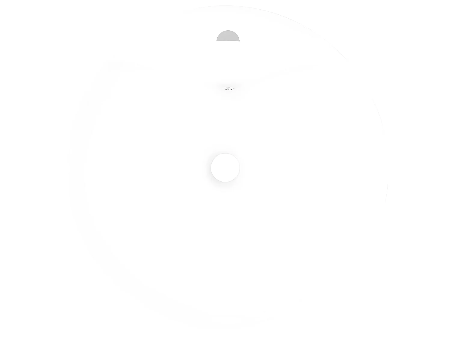 Lavabo de cerámica con agujero para grifo/desagüe blanco redondo ES66239