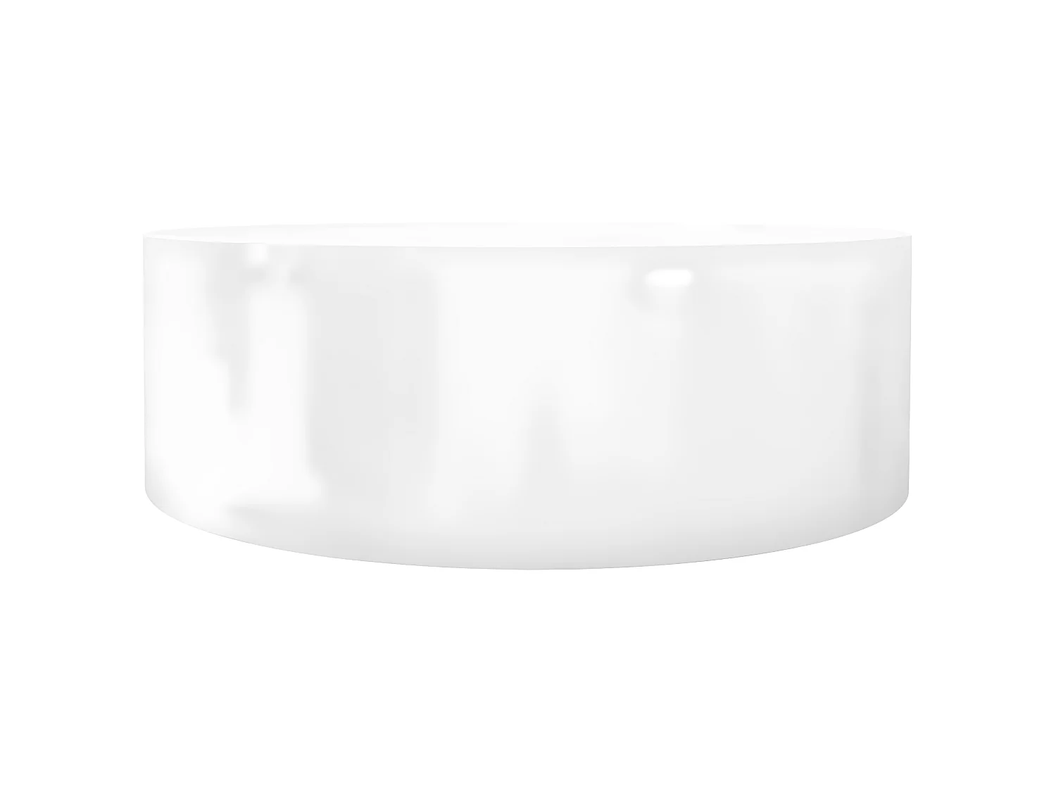Lavabo de cerámica con agujero para grifo/desagüe blanco redondo ES66239