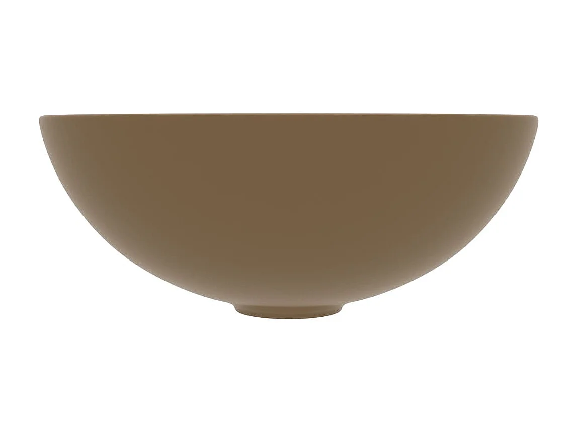 Vasque de salle de bain Céramique Crème mat Rond WVGQ2514