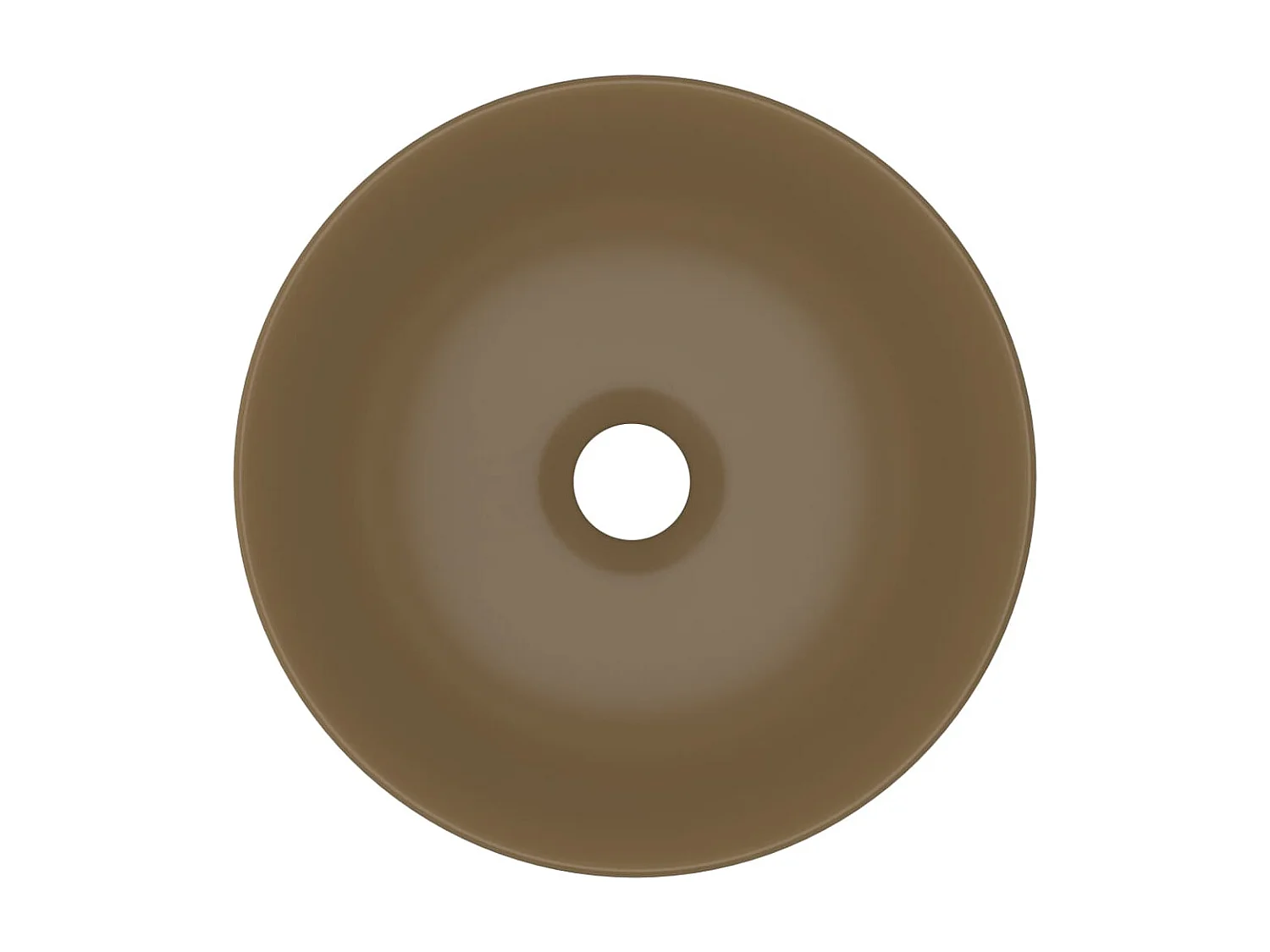 Vasque de salle de bain Céramique Crème mat Rond WVGQ2514