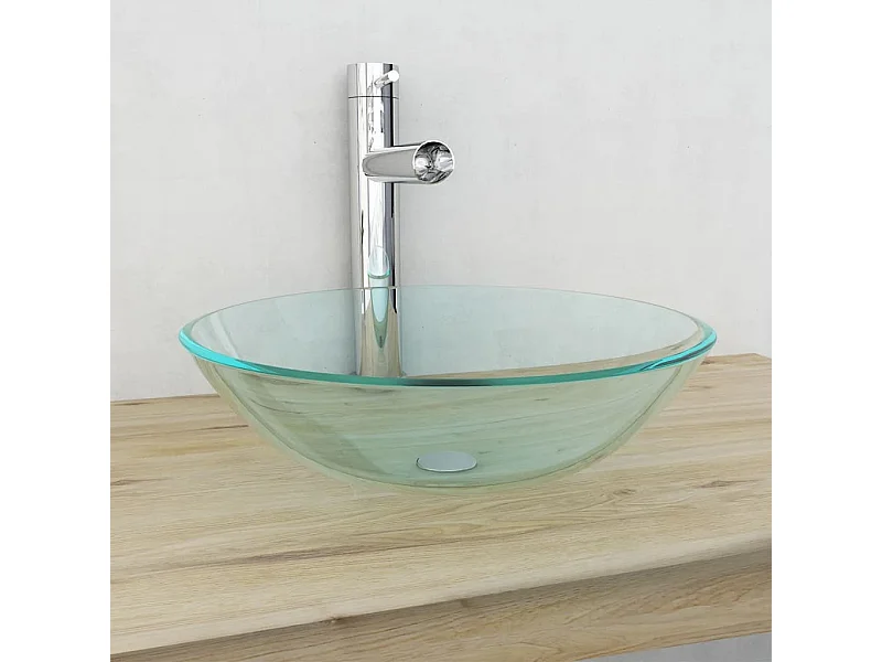 Lavabo vidrio templado transparente 42 cm ES66598